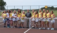 THE 2017 -18 GIRLS' VARSITY TENNIS TEAM