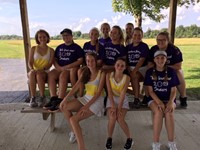 Notice the purple shirts honoring this year's seniors...