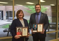 Denise Neal White and Adam K Hill, new inductees.